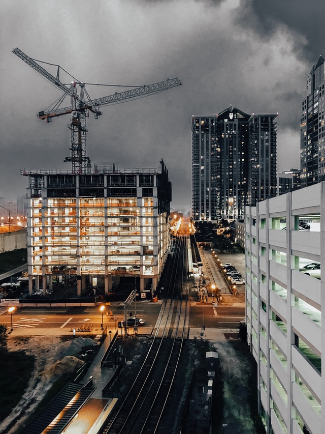 Construction by night