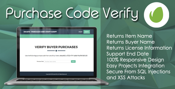 Envato - Purchase Code Verify Script